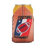 DC1000TR4CP-FOOT Triangle Top Football Can Cooler With Full Color Custom Imprint